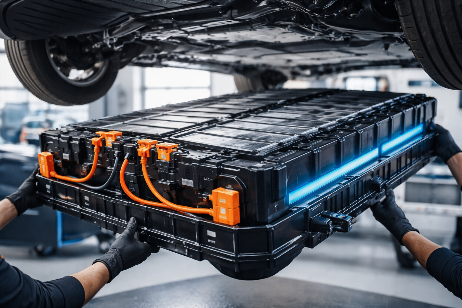 EV battery installation