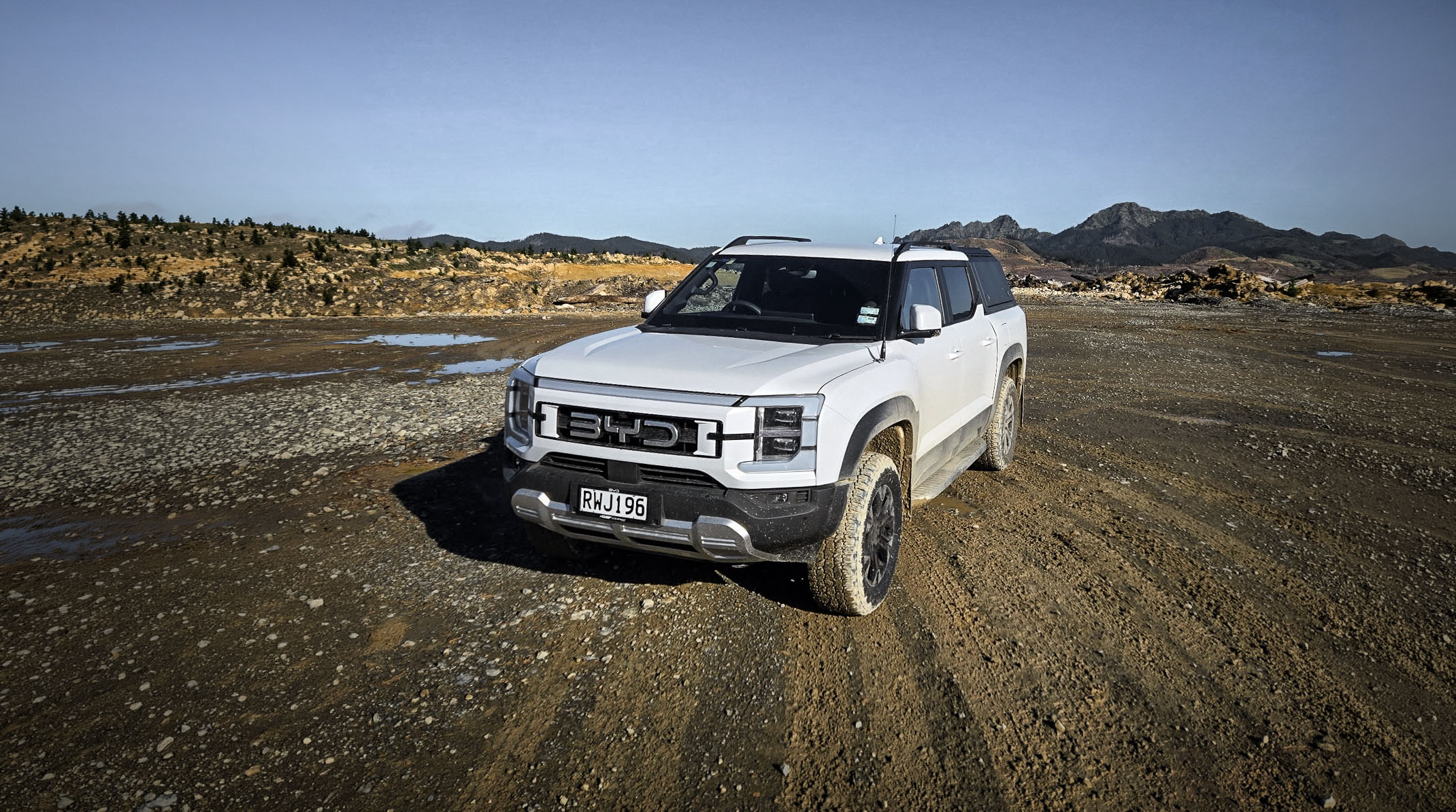 BYD Shark 6 working off road in forestry industry