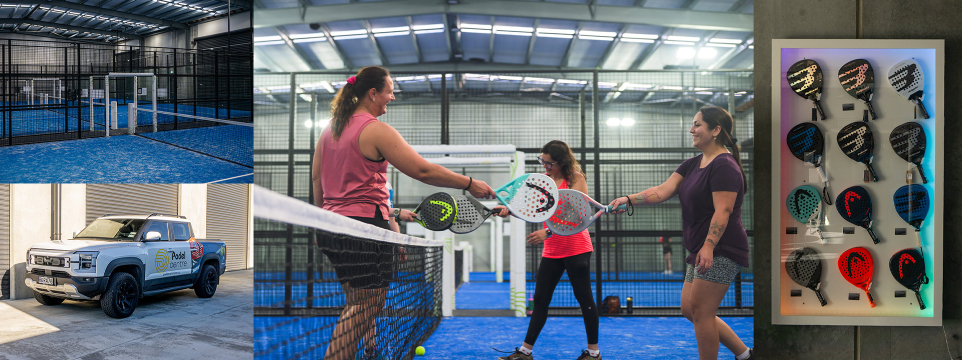 Padel Centre Nelson picture collage.