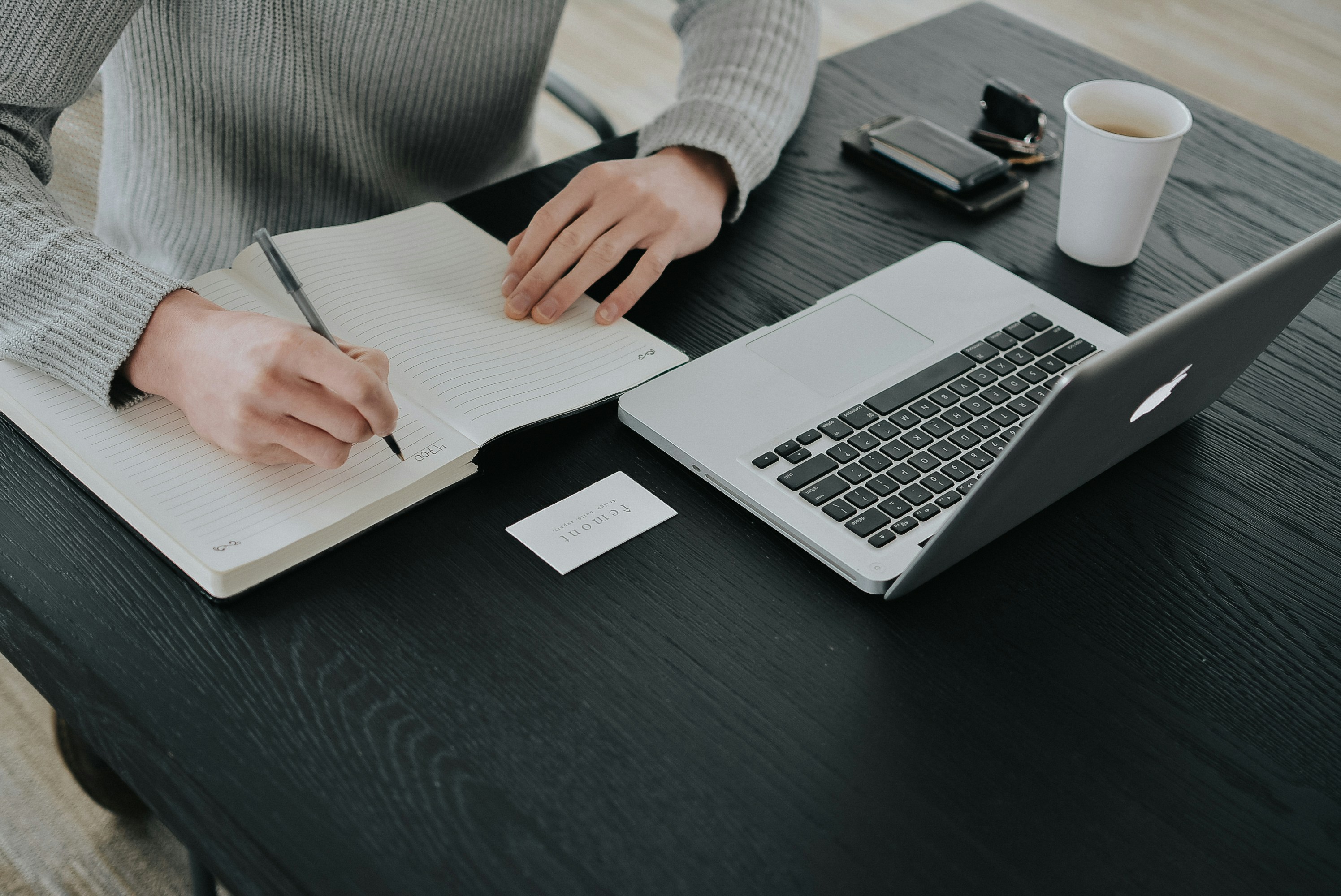 person working at desk
